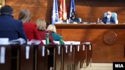 Kryetari i Kuvendit të Maqedonisë së Veriut, Talat Xhaferi, gjatë një seance plenare - Fotografi nga arkivi. 