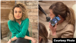 ფოტოკოლაჟი: „ფორმულის“ ჟურნალისტი თიკო ერაძე (მარცხნივ) და „ქართული ოცნების“ დეპუტატი ეკა ჭიჭინაძე