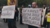 Opponents of the Pride Parade in Belgrade protests