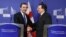 Georgian Prime Minister Irakli Garibashvili (left) during a joint press conference with EU Commission President Jose Manuel Barroso after a meeting at the European Commission headquarters, in Brussels on February 3.