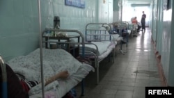 Инфекционная больница в Кыргызстане, куда госпитализированы пациенты с подозрением на корь.