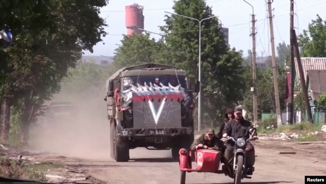 Российские оккупационные войска в Попасной, Луганская область