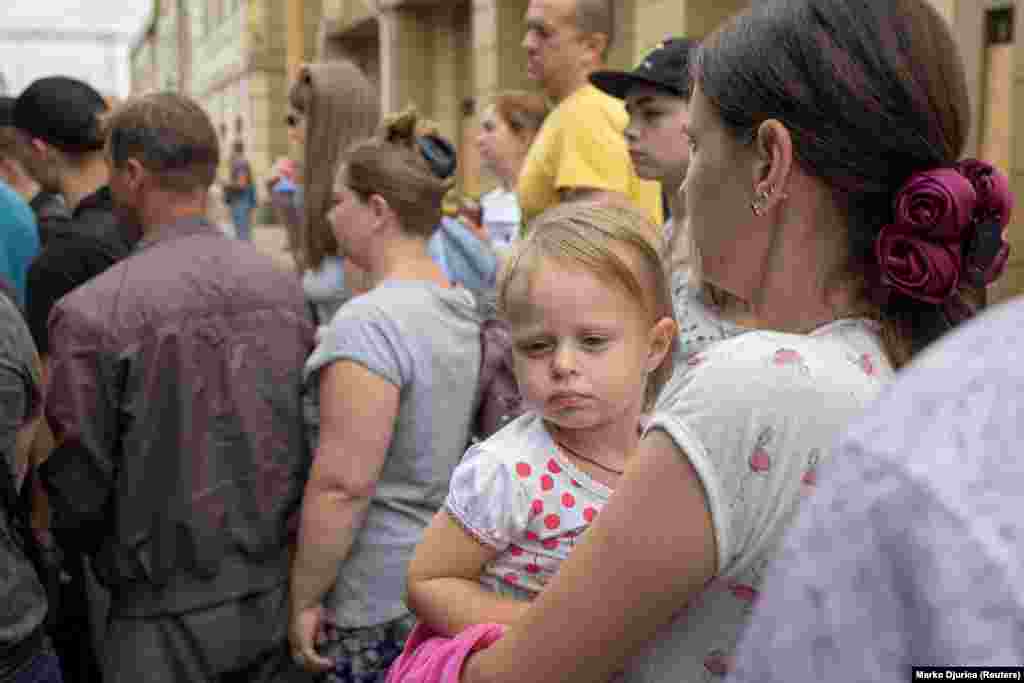 With Ukrainian men aged 18 to 60 barred from leaving the country in case they are called to fight, the majority of refugees and internally displaced persons are women, children, and elderly people.