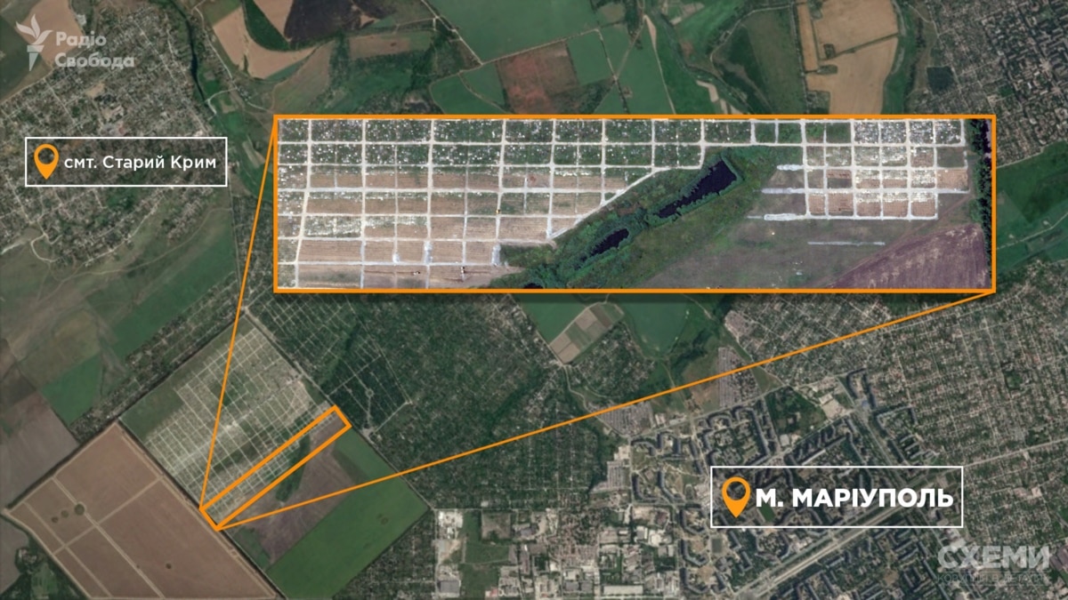 Места массовых захоронений в поселке Старый Крым возле Мариуполя  увеличились вдвое – «Схемы»