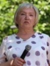 Тамара Калеева выступает на митинге в защиту свободы слова. Алматы, 25 июня 2022 года (Фото из архива Азаттыка)