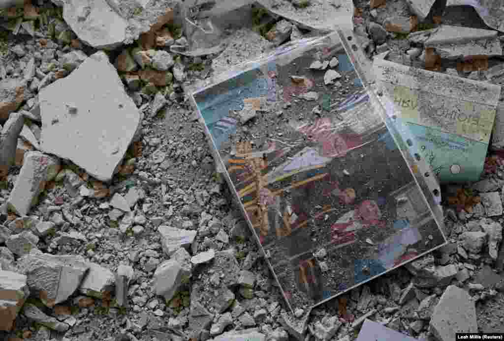 Debris litters the floor of the Kharkiv State Zoo Veterinary Academy after it was damaged by overnight Russian shelling in Mala Danylivka, in Ukraine&#39;s Kharkiv region, on June 20.