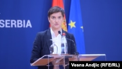 Serbian Prime Minister Ana Brnabic (file photo)