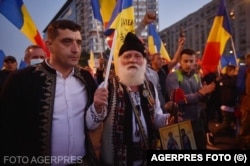 Liderul AUR, George Simion, a organizat un protest împotriva restricțiilor din timpul pandemiei de Covid, octombrie 2021, București