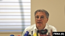 Zdravko Mamić na jednoj od konferencija za medije u Mostaru, srpanj 2022. 