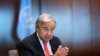 Sekretari i Përgjithshëm i Kombeve të Bashkuara Antonio Guterres gjatë një interviste në selinë e Kombeve të Bashkuara në Manhattan, Nju Jork SHBA, 15 shtator 2021.