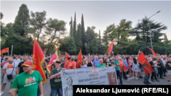 Protesti protiv potpisivanja Temeljnog ugovora između Crne Gore i Srpske pravoslavne crkve, Podgorica, 7. juli 2022.