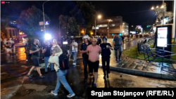 Privođenja demonstranata na ulicama Skoplja, 5. jul 2022. 