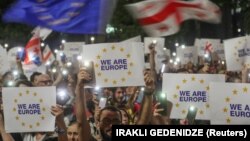 Masovne demonstracije u znak podrške nastojanjima Gruzije za članstvo u EU u Tbilisiju, 20. juni 2022. 