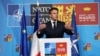 Macron na konferenciji za novinare na samitu NATO-a u Španiji, juni 2022.