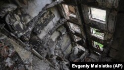 Квартира в разрушенном российским ударом жилом доме в пригороде Харькова, 5 июля 2022 г.