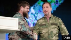 Глава Чечни Рамзан Кадыров и директор Росгвардии Виктор Золотов, иллюстративное фото