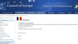 Pe site-ul Comisiei de la Veneția numele lui Toader nu mai apare
