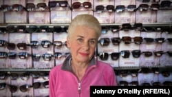 Halya Kramarenko poses for a photo at her shop.