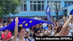 Manifestație studențească pro-UE la Batumi