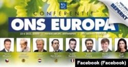 Varga Judit is látható annak az antwerpeni rendezvénynek a plakátján, amelyet a belga szélsőjobboldali és EU-kritikus Vlaams Belang (Flamand Érdek) szervezésében, Mi Európánk! (Ons Europa!) címmel tartanak 2022. június 23-án
