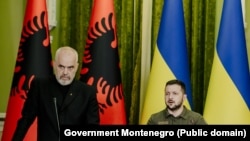15 червня 2022 року в Україні з візитом був прем’єр-міністр Албанії Еді Рама (л)