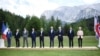 G7 leaders pose for a family photo during the summit at Bavaria's Schloss Elmau castle, near Garmisch-Partenkirchen, Germany, on June 26.