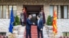 Претседателот на Европскиот совет Шарл Мишел и претседателот на Македонија Стево Пендаровски во Охрид