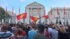 The July 2 rally in Skopje came after French President Emmanuel Macron said he believed a compromise agreement was near over the long-standing dispute.