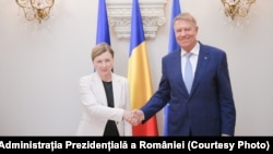Klaus Iohannis a primit-o pe Věra Jourová, vicepreședinta Comisiei Europene pentru valori și transparență, la Palatul Cotroceni, pe 27 iunie 2022.