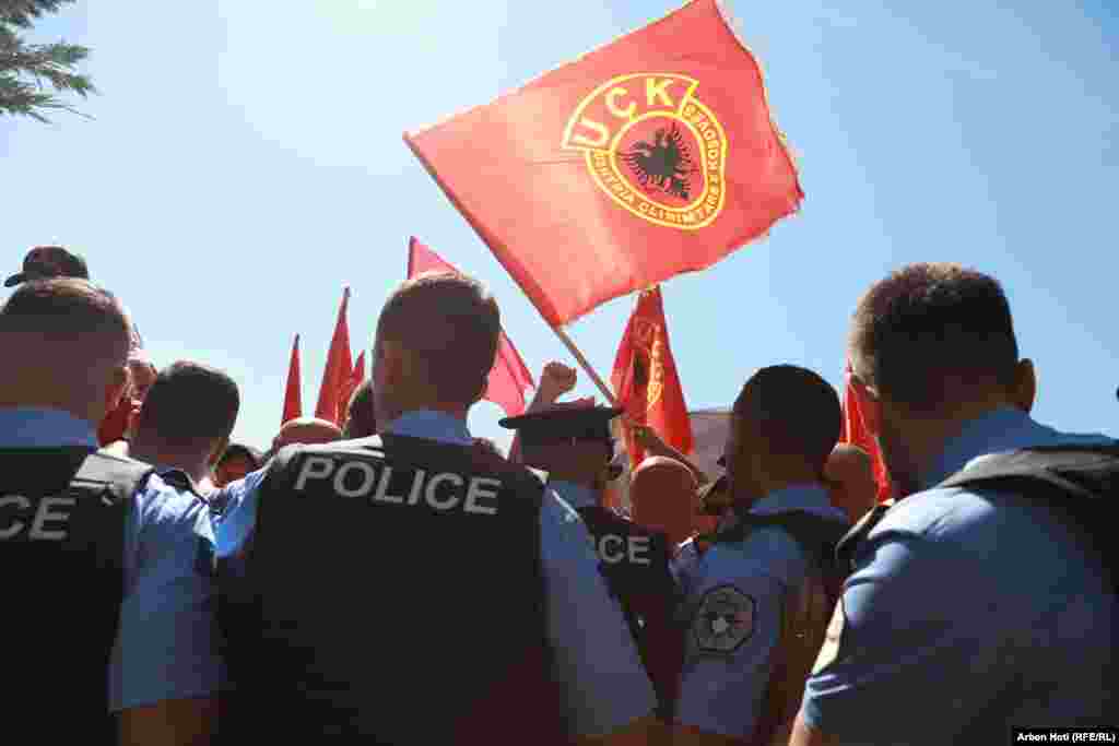 Pamje gjatë protestës së veteranëve të enjten.&nbsp;