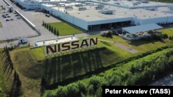 Вид на территорию автомобильного завода Nissan в Парголово