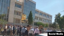 Teachers gathered in Sanandaj on June 16.