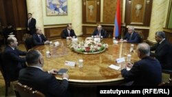 Armenia - Prime Minister Nikol Pashinian meets with top security officials of CSTO member states, Yerevan, June 17, 2022.