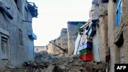 منازل رهایشی که در اثر زلزله اخیر در پکتیکا تخریب شده اند