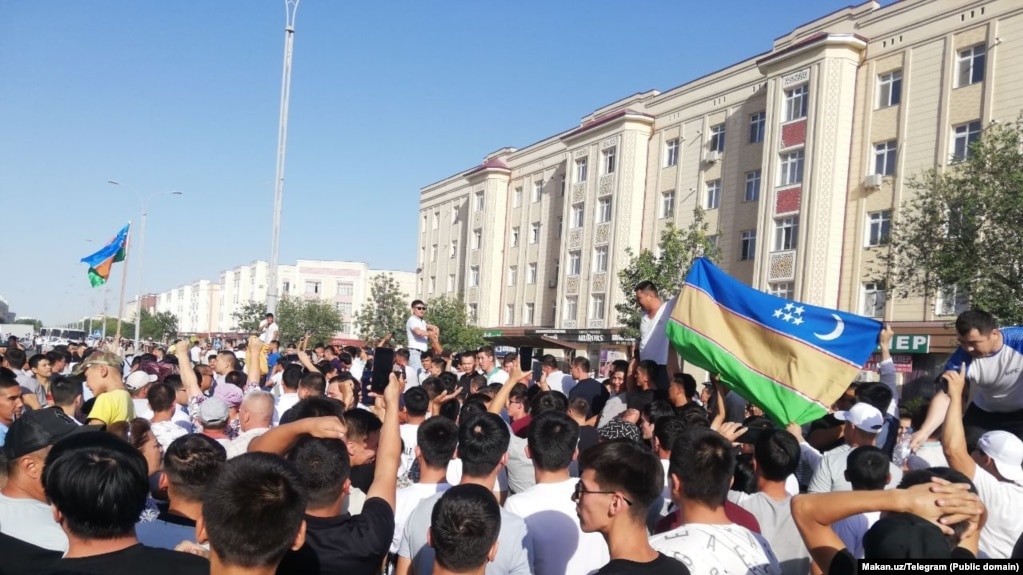 Karakalpakstan - Protests on July 1 in Nukus