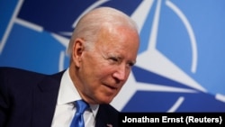 Джо Байдън по време на срещата на върха на НАТО в сряда.
