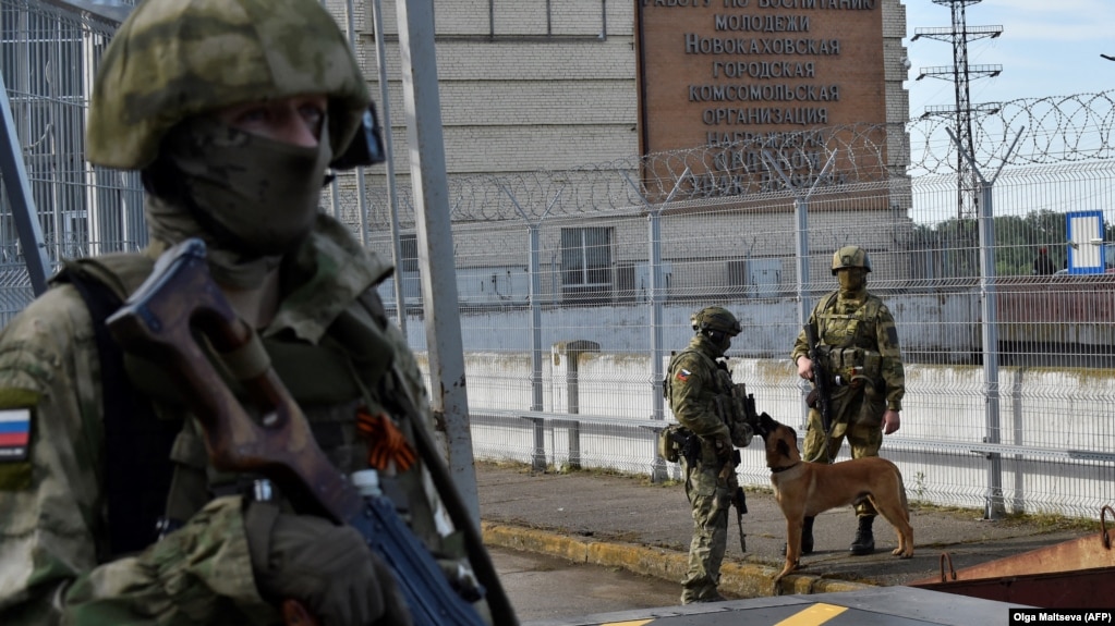 Російські війська в окупованій Новій Каховці, Херсонська область, травень 2022 року