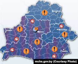 Мапа ад МНС, стан на 29 чэрвеня 2022