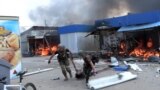 Deadly Russian Strike Hits Market In Eastern Ukraine's Slovyansk video grab 2