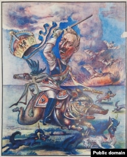 "Германский Антихрист". Русский пропагандистский плакат, 1914