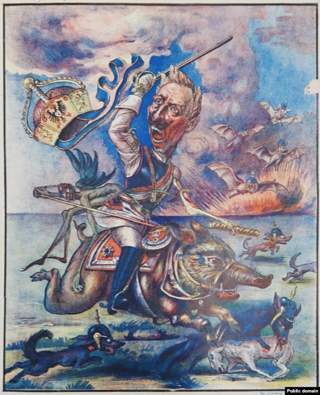 "Германский Антихрист". Русский пропагандистский плакат, 1914