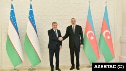 Ուզբեկստանի և Ադրբեջանի նախագահներ Շավքաթ Միրզիյոև և Իլհամ Ալիև, արխիվ