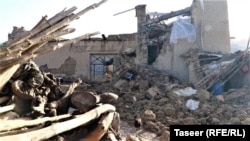 تخریبات ناشی از زلزله در یکی از مناطق جنوب شرق افغانستان