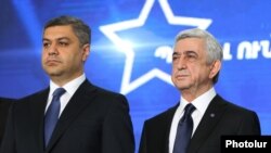 Armenia - Former President Serzh Sarkisian and former NSS Director Artur Vanetsian unveil their electoral alliance, May 15, 2021.