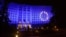 Clădirea parlamentului de la Chișinău, iluminată în culorile drapelului Uniunii Europene