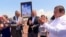 Armenia - Businessman Gagik Tsarukian (right) and Economy Minister Vahan Kerobian (center) attend a ground-breaking ceremony on Mount Hatis, July 9, 2022.
