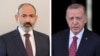 Armenian Prime Minister Nikol Pashinian and Turkish President Recep Tayyip Erdogan.