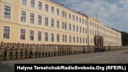 Архівне фото. Шикування на плацу Національної академії сухопутних військ імені гетьмана Петра Сагайдачного