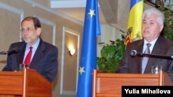 Javier Solana şi Vladimir Voronin