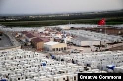 A refugee detention facility in Turkey (along the border with Syria)